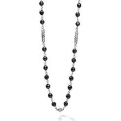 Gemstones<LAGOS Black Ceramic Beaded Necklace
