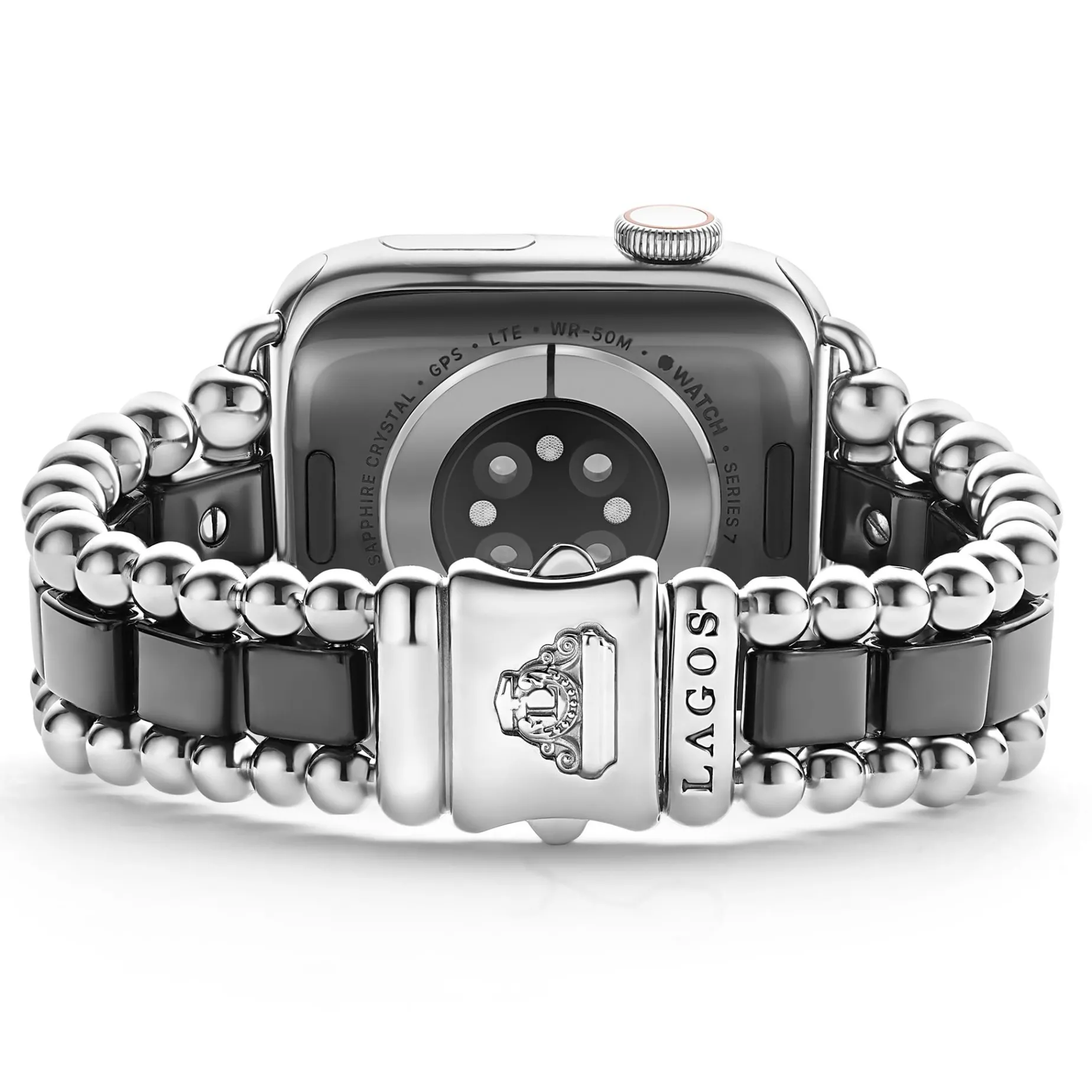 Diamonds<LAGOS Black Ceramic Half Diamond Watch Bracelet-38-45Mm