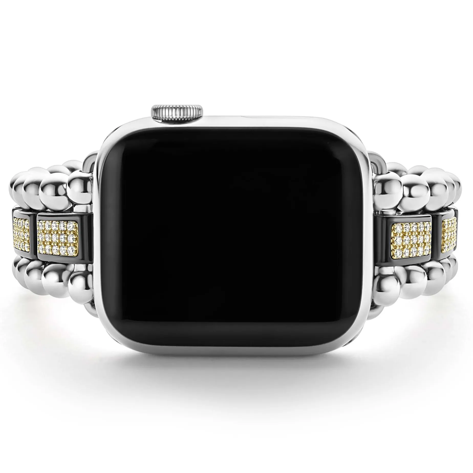 Diamonds<LAGOS Black Ceramic Half Diamond Watch Bracelet-38-45Mm