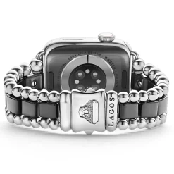Watch Bracelets<LAGOS Black Ceramic Half Diamond Watch Bracelet-38-45Mm