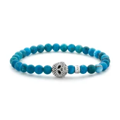 Bracelets<LAGOS Blue Apatite Skull Bracelet
