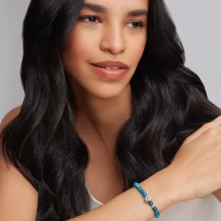 Bracelets<LAGOS Blue Apatite Skull Bracelet