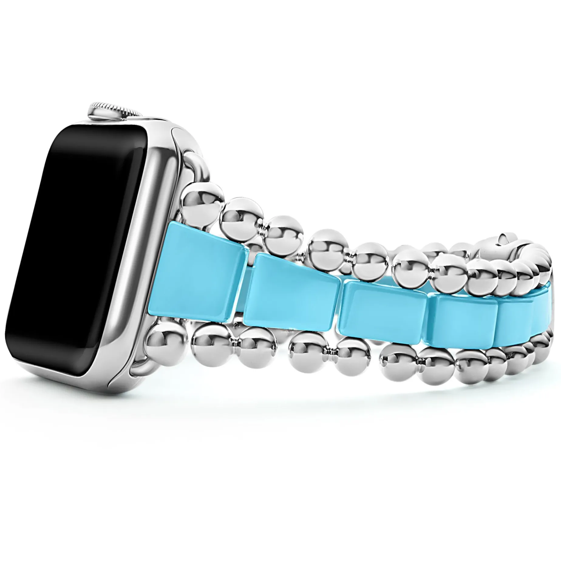 Watch Bands<LAGOS Blue Ceramic And Stainless Steel Watch Bracelet-42-49Mm