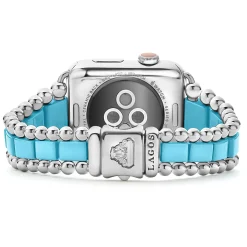 Watch Bands<LAGOS Blue Ceramic And Stainless Steel Watch Bracelet-42-49Mm