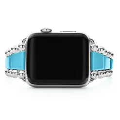 Watch Bands<LAGOS Blue Ceramic And Stainless Steel Watch Bracelet-42-49Mm