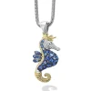 Two-Tone<LAGOS Blue Sapphire And Diamond Seahorse Pendant Necklace