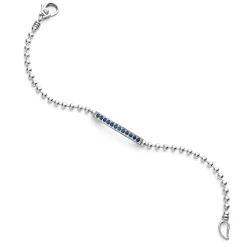 Silver<LAGOS Blue Sapphire Beaded Bracelet