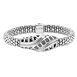 Silver<LAGOS Caviar Beaded Bracelet | 9Mm