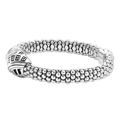 Silver<LAGOS Caviar Beaded Bracelet | 9Mm