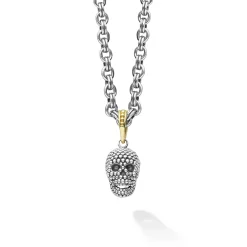 Amulets<LAGOS Caviar Beaded Skull Amulet Necklace