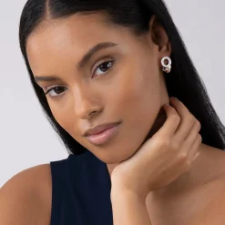 Diamonds<LAGOS Caviar Circle Diamond Earrings