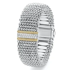 Two-Tone<LAGOS Caviar Diamond Bracelet | 23Mm