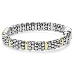 Two-Tone<LAGOS Caviar Diamond Bracelet | 9Mm