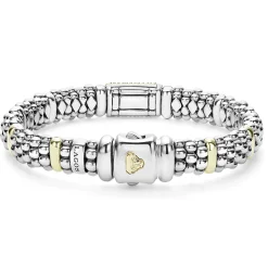 Two-Tone<LAGOS Caviar Diamond Bracelet | 9Mm