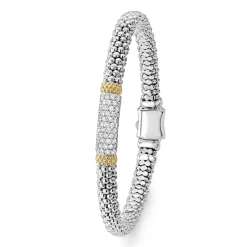 Two-Tone<LAGOS Caviar Diamond Bracelet | 6Mm