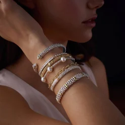 Two-Tone<LAGOS Caviar Diamond Bracelet | 6Mm