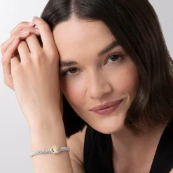 Two-Tone<LAGOS Caviar Diamond Knot Bracelet | 6Mm