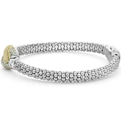 Two-Tone<LAGOS Caviar Diamond Knot Bracelet | 6Mm