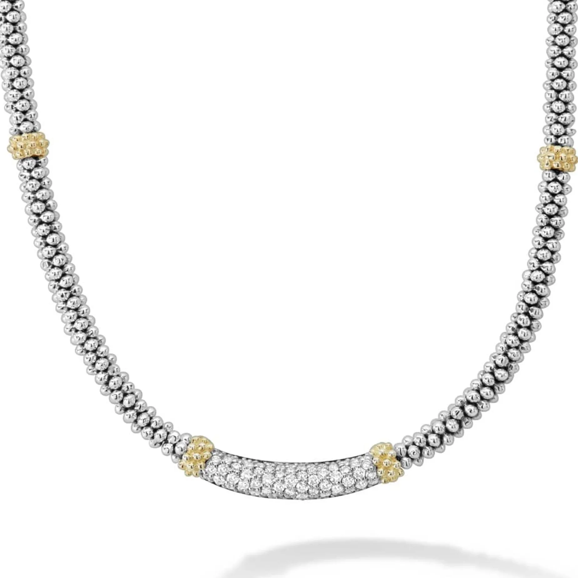 Caviar Necklaces<LAGOS Caviar Diamond Necklace | 3Mm