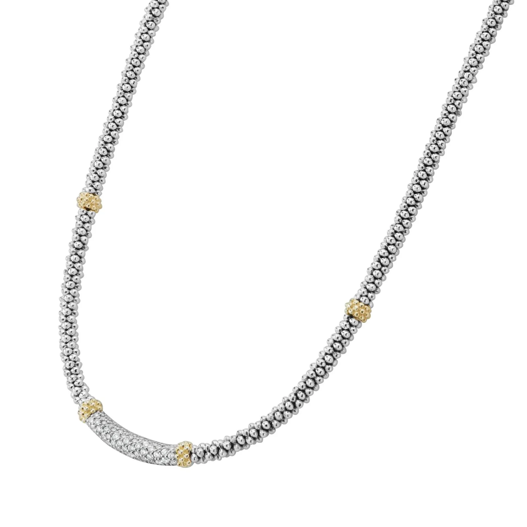 Caviar Necklaces<LAGOS Caviar Diamond Necklace | 3Mm