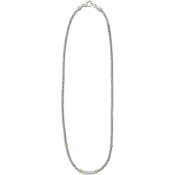 Two-Tone<LAGOS Caviar Diamond Necklace | 3Mm