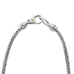 Two-Tone<LAGOS Caviar Diamond Necklace | 3Mm