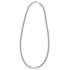 Two-Tone<LAGOS Caviar Diamond Necklace | 5Mm