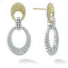 Diamonds<LAGOS Caviar Oval Diamond Drop Earrings
