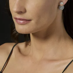 Caviar Earrings<LAGOS Caviar Square Diamond Stud Earrings