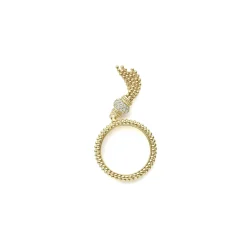 Gold<LAGOS Caviar Tassel Diamond Ring