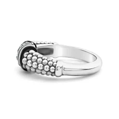 Diamonds<LAGOS Ceramic And Caviar Diamond Ring