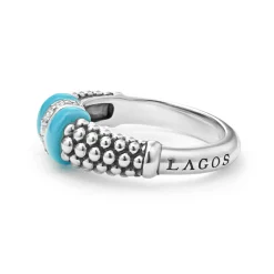 Diamonds<LAGOS Ceramic And Caviar Diamond Ring