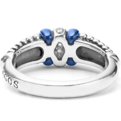 Diamonds<LAGOS Ceramic And Diamond Caviar Ring