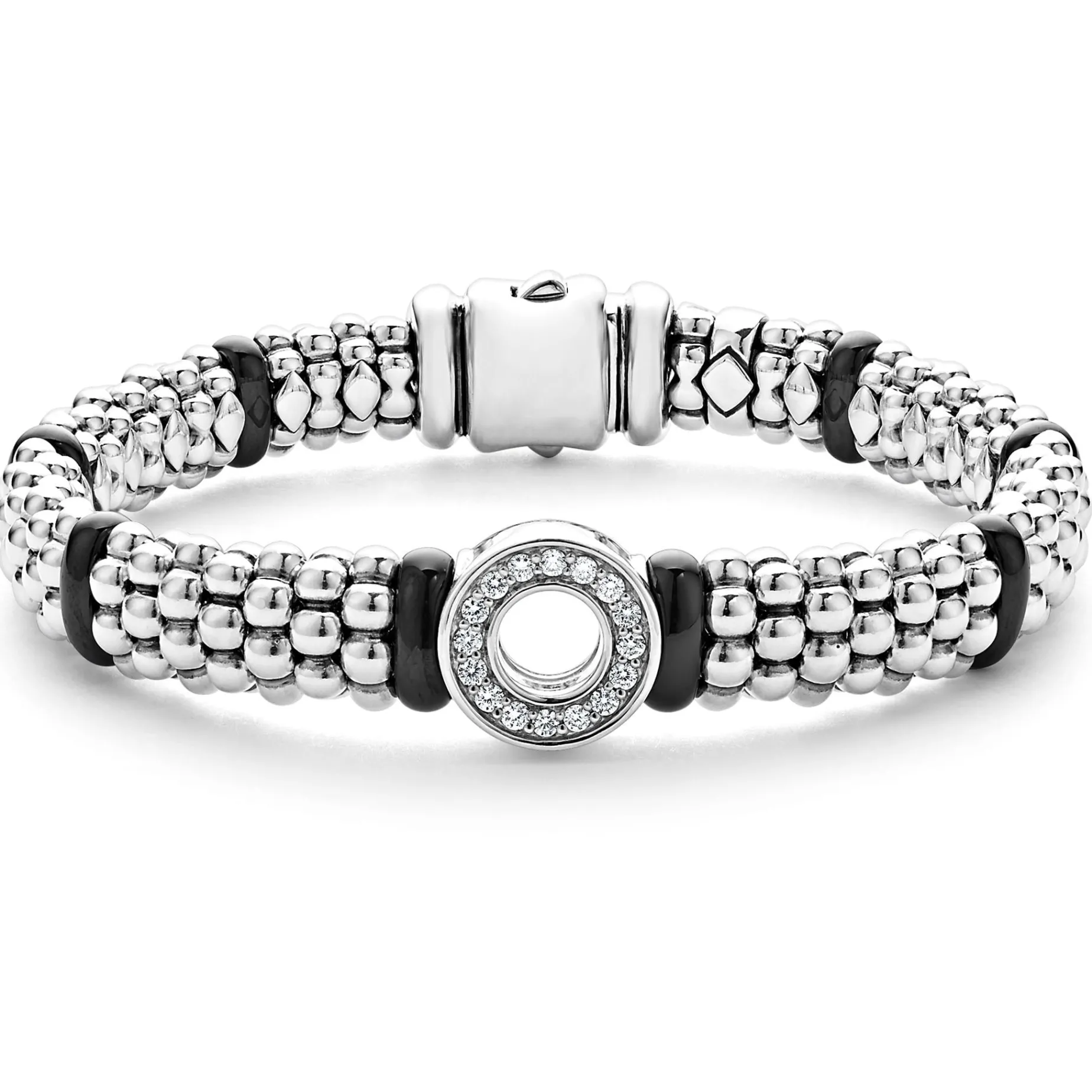 Diamonds<LAGOS Ceramic And Diamond Circle Bracelet | 9Mm