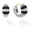 Diamonds<LAGOS Ceramic And Diamond Huggie Earrings