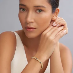 Gold<LAGOS Ceramic And 18K Gold Caviar Bracelet | 6Mm