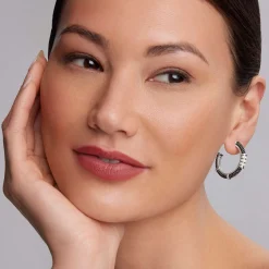 Diamonds<LAGOS Ceramic Beaded Diamond Hoop Earrings