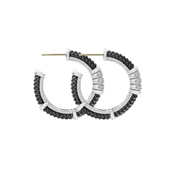 Diamonds<LAGOS Ceramic Beaded Diamond Hoop Earrings