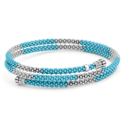 Silver<LAGOS Ceramic Beaded Wrap Bracelet