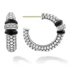 Diamonds<LAGOS Ceramic Caviar Diamond Hoop Earrings