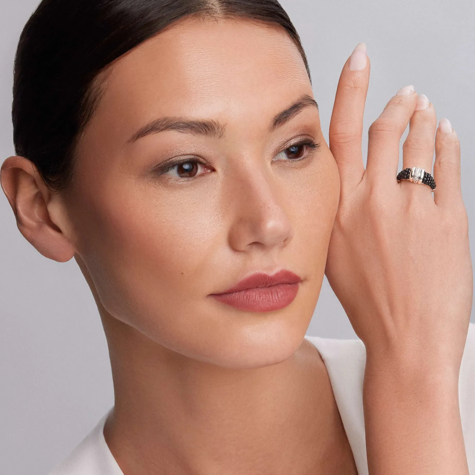 Diamonds<LAGOS Ceramic Diamond Stacking Ring