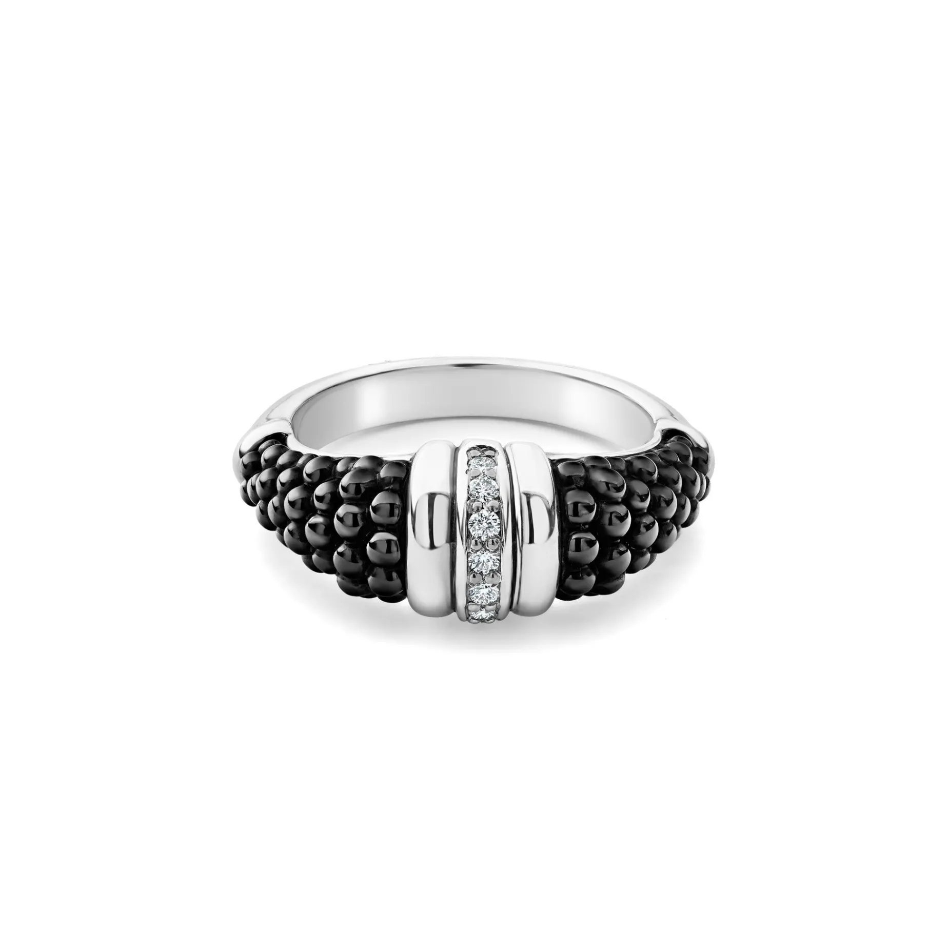 Diamonds<LAGOS Ceramic Diamond Stacking Ring