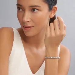 Silver<LAGOS Ceramic Station Caviar Bracelet | 6Mm