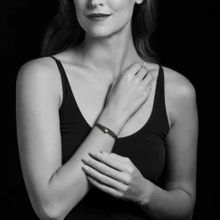 Gold<LAGOS Ceramic Wrap Diamond Bracelet