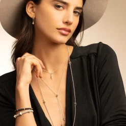 Diamonds<LAGOS Charm Diamond Hoop Earrings