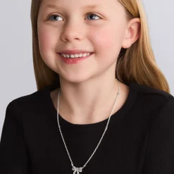 Silver<LAGOS Childs First Caviar Bow Necklace