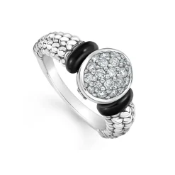 Diamonds<LAGOS Circle Ceramic Caviar Diamond Ring