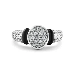 Diamonds<LAGOS Circle Ceramic Caviar Diamond Ring
