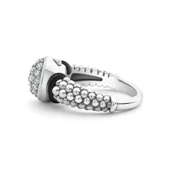 Diamonds<LAGOS Circle Ceramic Caviar Diamond Ring