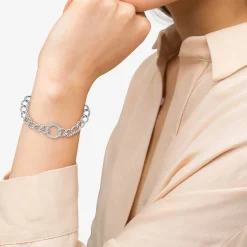 Link Bracelets<LAGOS Circle Diamond Link Bracelet